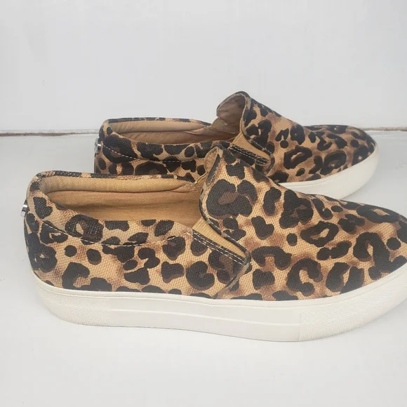 Steve Madden Womens Slip On Shoes Cheetah Leopard Print Size 8.5M Used - Picture 5 of 11